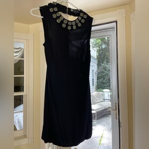 Rock & Republic STUNNER, Backless, Embellished Neckline, Bubble Bottom, Sz8 🖤